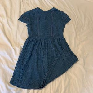 Blue lace Francesca’s dress